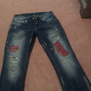 Men’s authentic distressed straight true religions